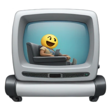 trampoline tractor watching TV sticker