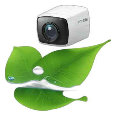 security-ptz-camera-and-leaf-floating-on-water-block sticker