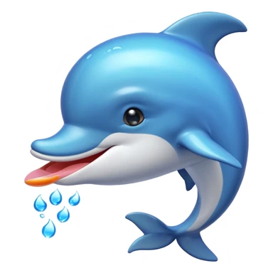 Dolphin blowing a kiss sticker