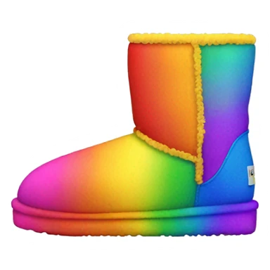Rainbow uggs sticker