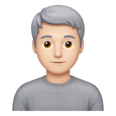 cashmere sweater grey men, just the sweater, no emojis on it sticker