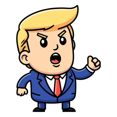 Trump shouting FDT sticker