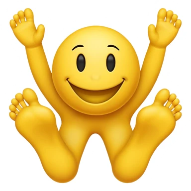 smiley with feet in air  sticker