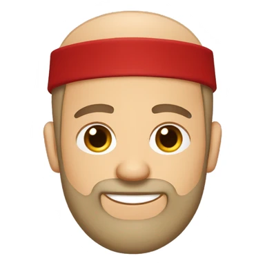  Bald Caucasian man with light brown beard in a Moroccan fez sticker