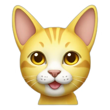 cat with banana ears sticker
