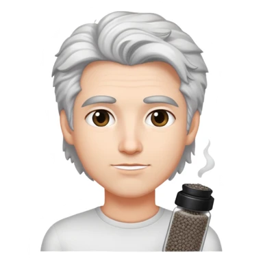 Me with salt and pepper hair sticker