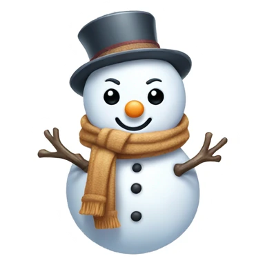 Cute snowman wearing winter coat sticker