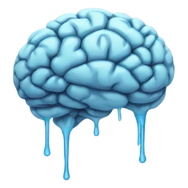 Melting brain  sticker