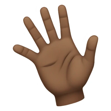 black person putting up 5 fingers sticker