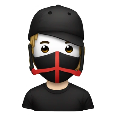 twenty one pilots clancy red and black baggy mask sticker