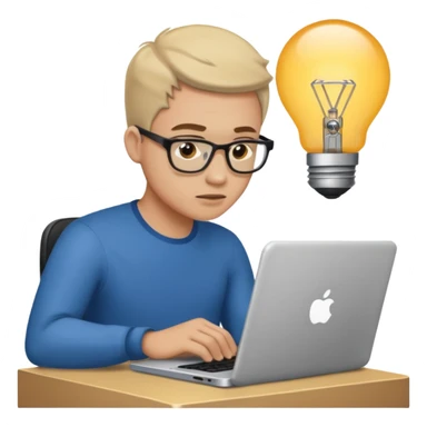 someone working on his pc sticker