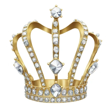 small silver gold crown diamond tiara sticker