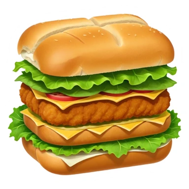 schnitzel sandwich: an oblong roll topped with a schnitzel, served on a lettuce leaf sticker