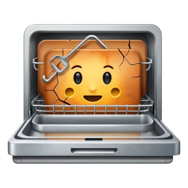 Broken dishwasher falling apart sticker