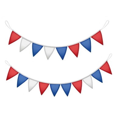 Red white and blue patriotic bunting sticker