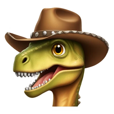 Dinosaur with cowboy hat sticker