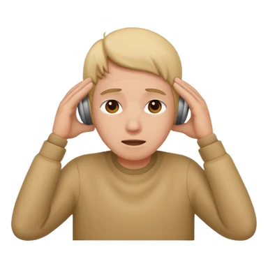 Covering ears sticker