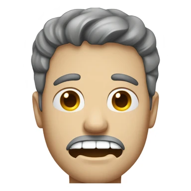 man with toothache in pain face sticker