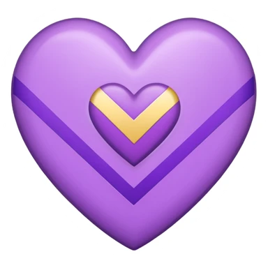 purple heart with a chevron pattern sticker