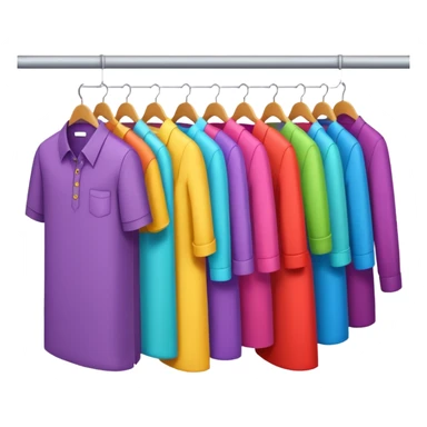 Clothing Store – racks of folded shirts and hanging dresses.

 sticker