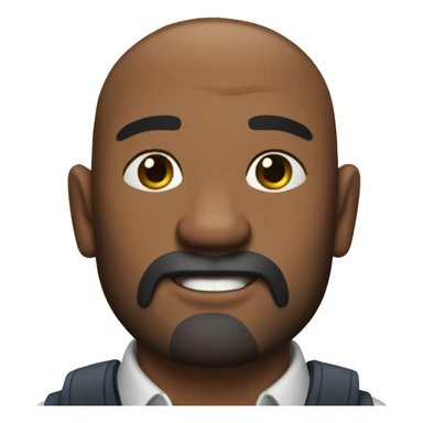 Bold man with bullmastiff sticker