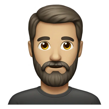 portrait of a bearded man sticker