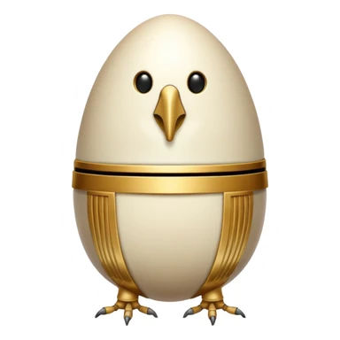 eqyptian god medjed with legs egg shaped sticker
