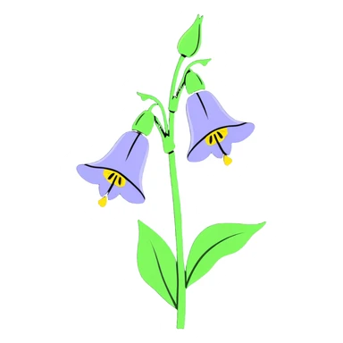 Canterbury bells flower sticker