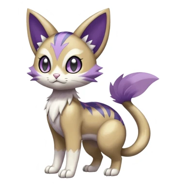 Meloetta-Purrloin-Gatomon-Trico-Pokémon-Fakémon-fusion-hybrid-creature sticker