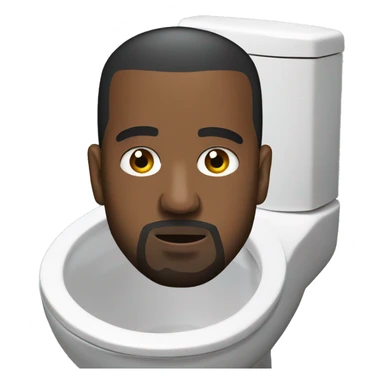 Kanye west skibidi toilet sticker