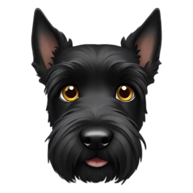 Scottish terrier blackeye black sticker