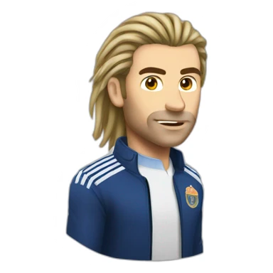zidane with hair sticker