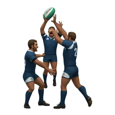 Rugby Lineout  sticker