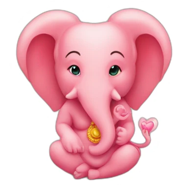 Heart with ganapati sticker