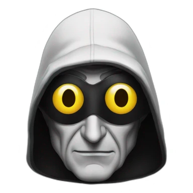 marty feldman black hood cross-eyed sticker