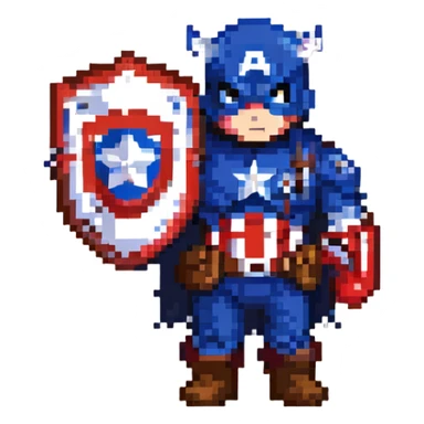 Captain America with shield sticker