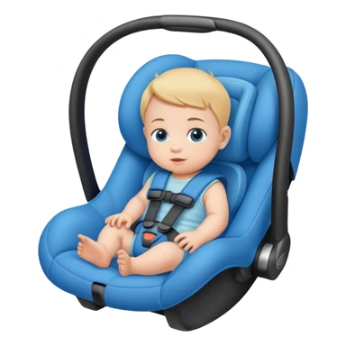 Baby in child seat sticker