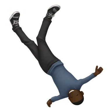 A Blackman doing a backflip sticker