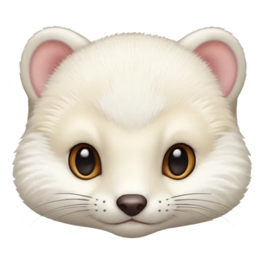 White stoat in the rubbing head position  sticker