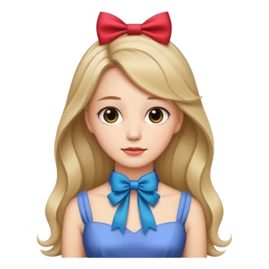 women with neckBow, ling hair style. sticker