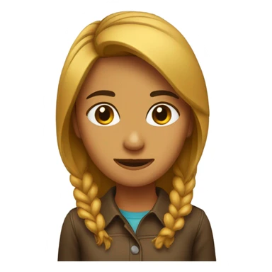 Chica pelo lacio castaño  sticker