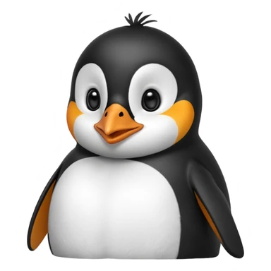 
a Penguin smiling with eyes sticker