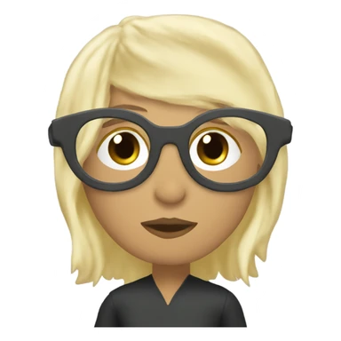 Aragorn kissing blond girl pixie cut glasses sticker