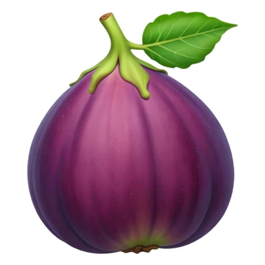 Please create a emoji of a cross-section of a fig with a small leaf sticker