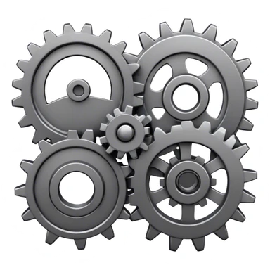 cogs next to each other. sticker