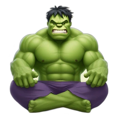 pixar-smile-hulk-meditating sticker