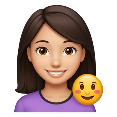 Jakru russce  marrant. Noire et brun. Une fille sticker