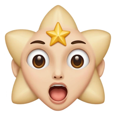 Someone reading a book with star eyes and open mouth sticker