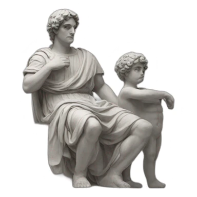 confused italian statue with efes sticker