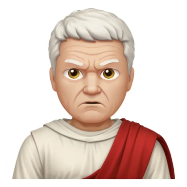 Angry older white male Italian angel no real face sticker